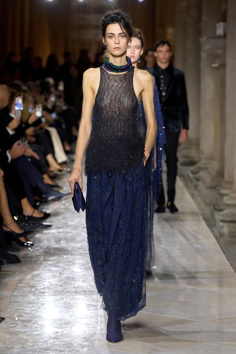 Giorgio Armani Spring/Summer 2026 Milan Fashion Week Final Collection last show final collection italian designer fluidity menswear suiting