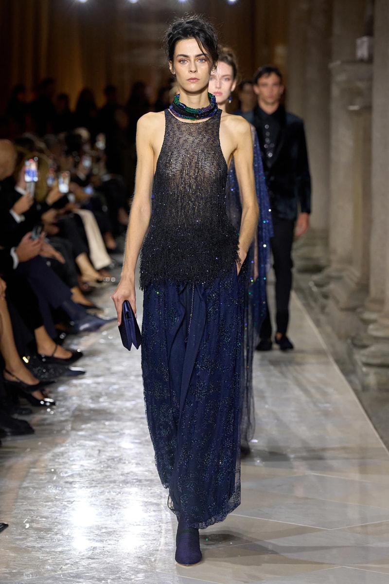 Giorgio Armani Spring/Summer 2026 Milan Fashion Week Final Collection last show final collection italian designer fluidity menswear suiting