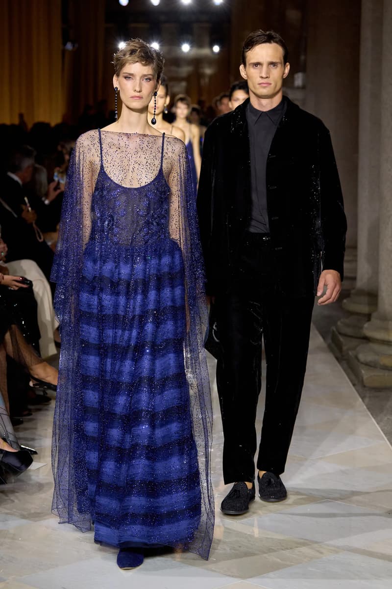 Giorgio Armani Spring/Summer 2026 Milan Fashion Week Final Collection last show final collection italian designer fluidity menswear suiting