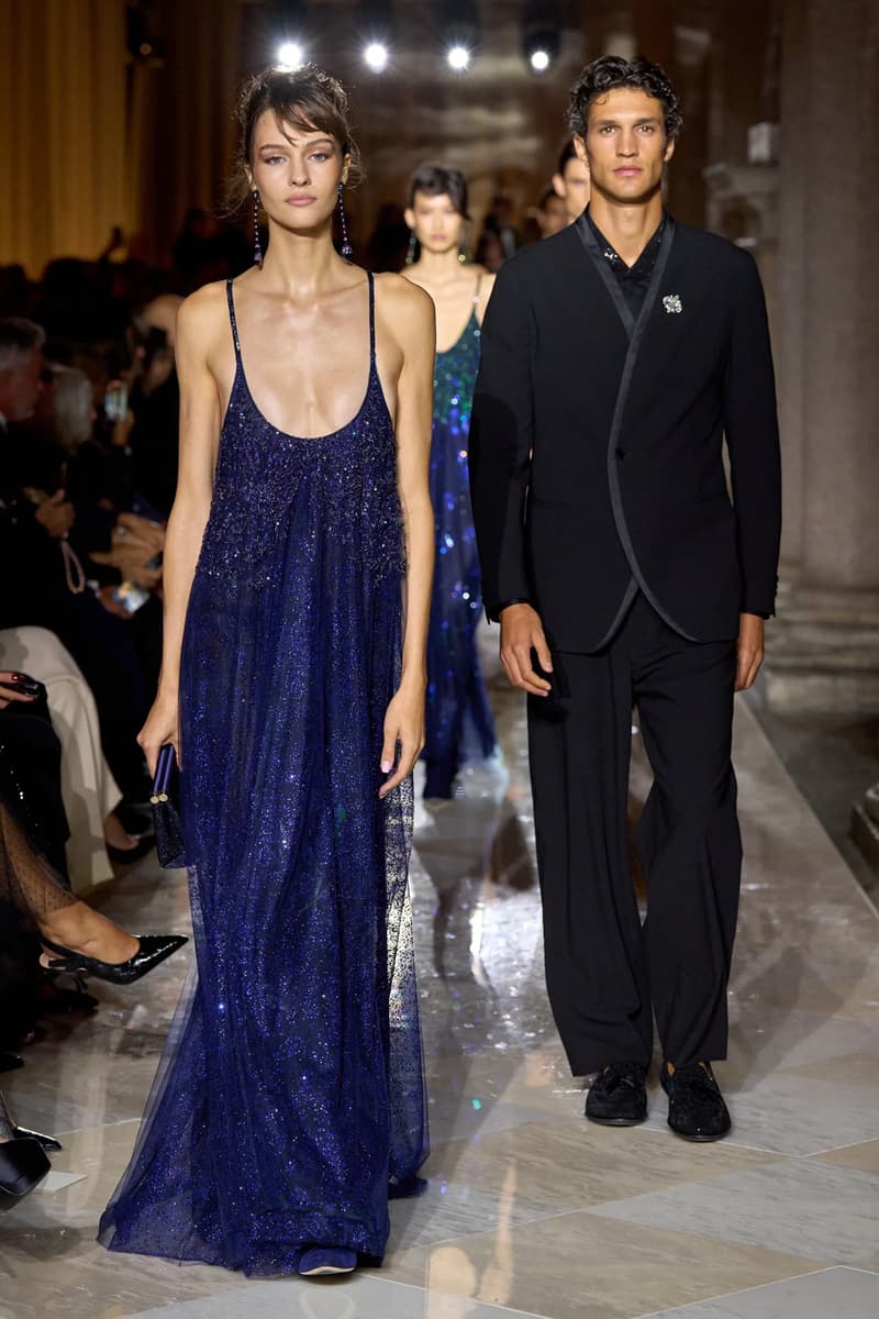 Giorgio Armani Spring/Summer 2026 Milan Fashion Week Final Collection last show final collection italian designer fluidity menswear suiting