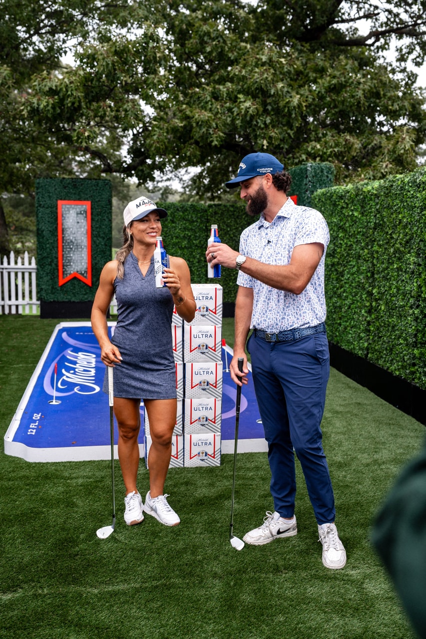 Michelob ULTRA Club Ryder Cup Tournament Golf  Opti-Shot Golden Tee Arcade Liz Breed