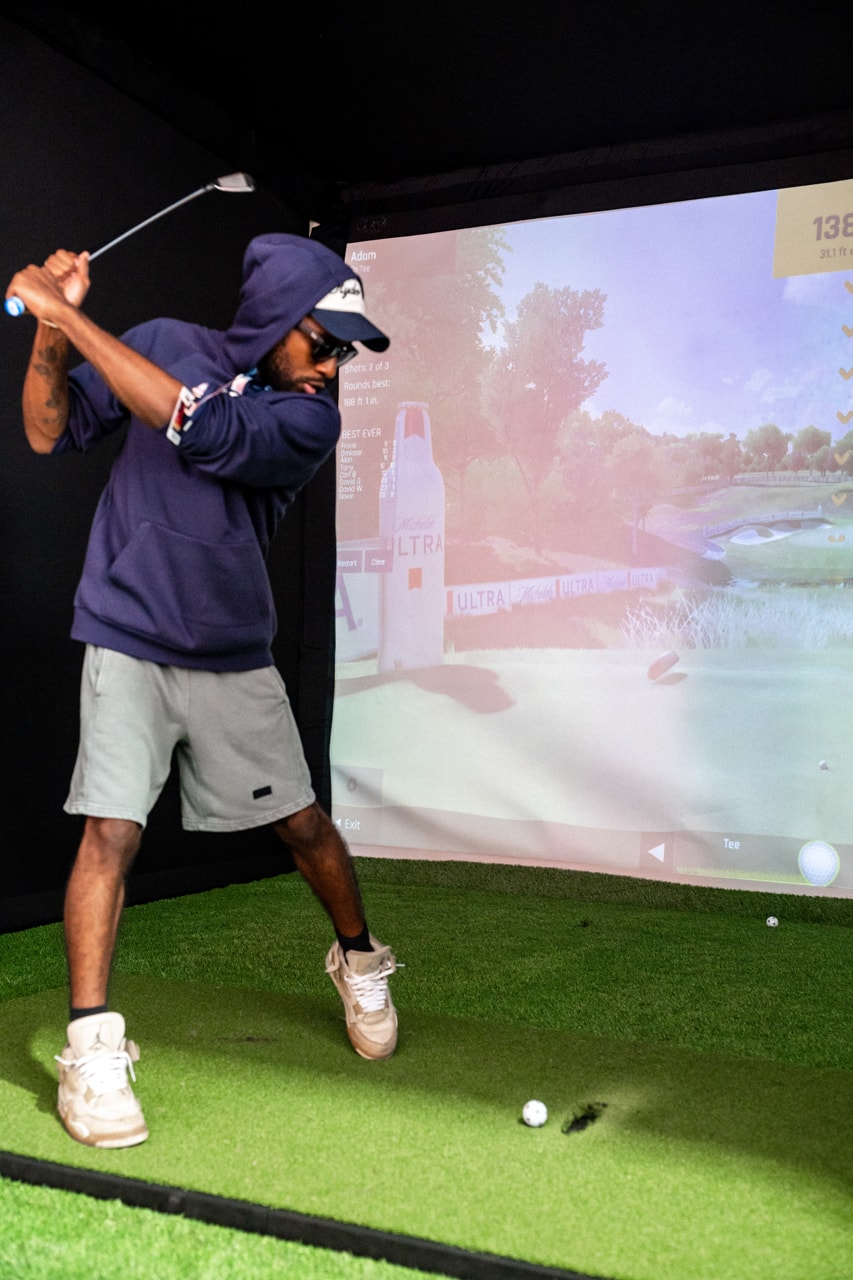 Michelob ULTRA Club Ryder Cup Tournament Golf  Opti-Shot Golden Tee Arcade Liz Breed