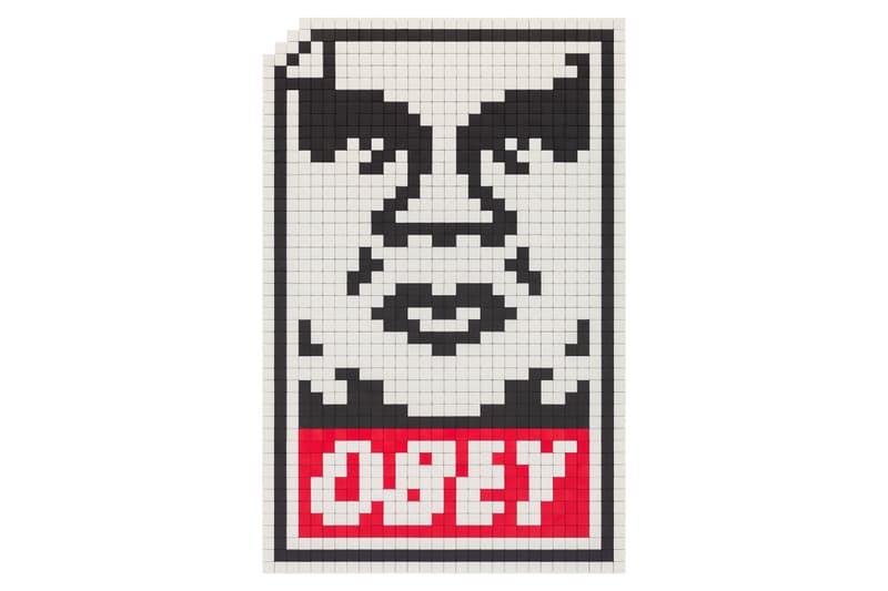 newport street gallery triple trouble shepard fairey damien hirst invader artworks mosaics contemporary art paintings sculpture murals