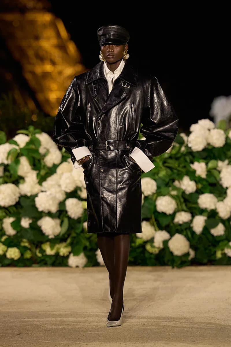 Saint Laurent SS26 Paris Fashion Week Collection spring summer 2026 chali xcx zoe kravitz hailey bieber eiffel tower anthony vaccarello