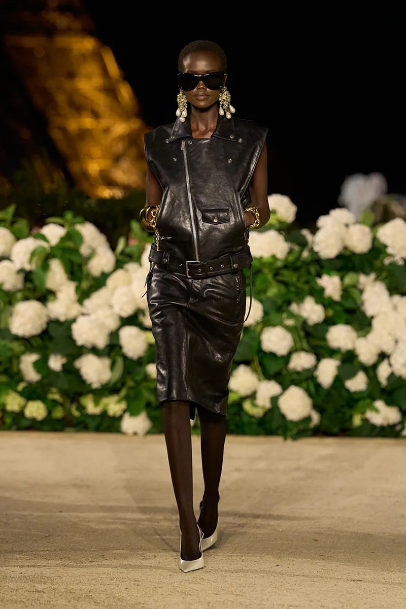 Saint Laurent SS26 Paris Fashion Week Collection spring summer 2026 chali xcx zoe kravitz hailey bieber eiffel tower anthony vaccarello