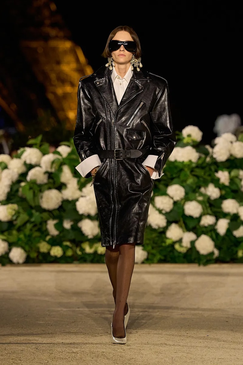 Saint Laurent SS26 Paris Fashion Week Collection spring summer 2026 chali xcx zoe kravitz hailey bieber eiffel tower anthony vaccarello