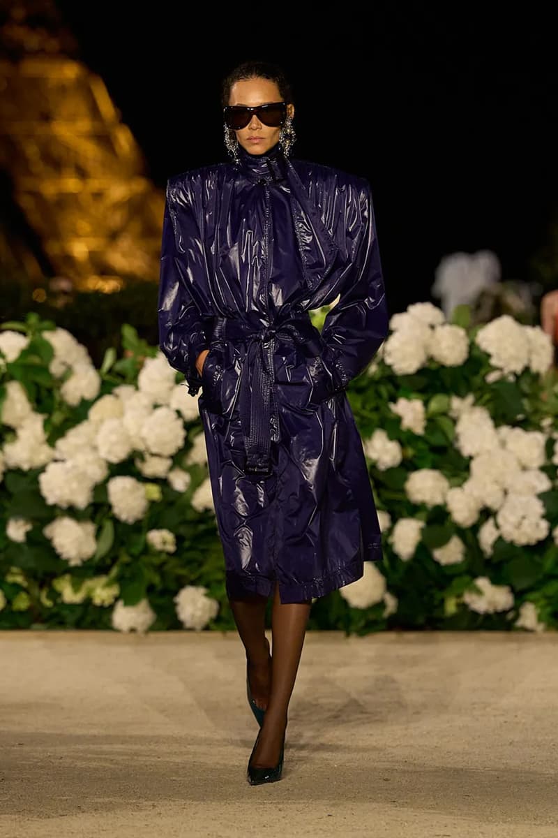 Saint Laurent SS26 Paris Fashion Week Collection spring summer 2026 chali xcx zoe kravitz hailey bieber eiffel tower anthony vaccarello