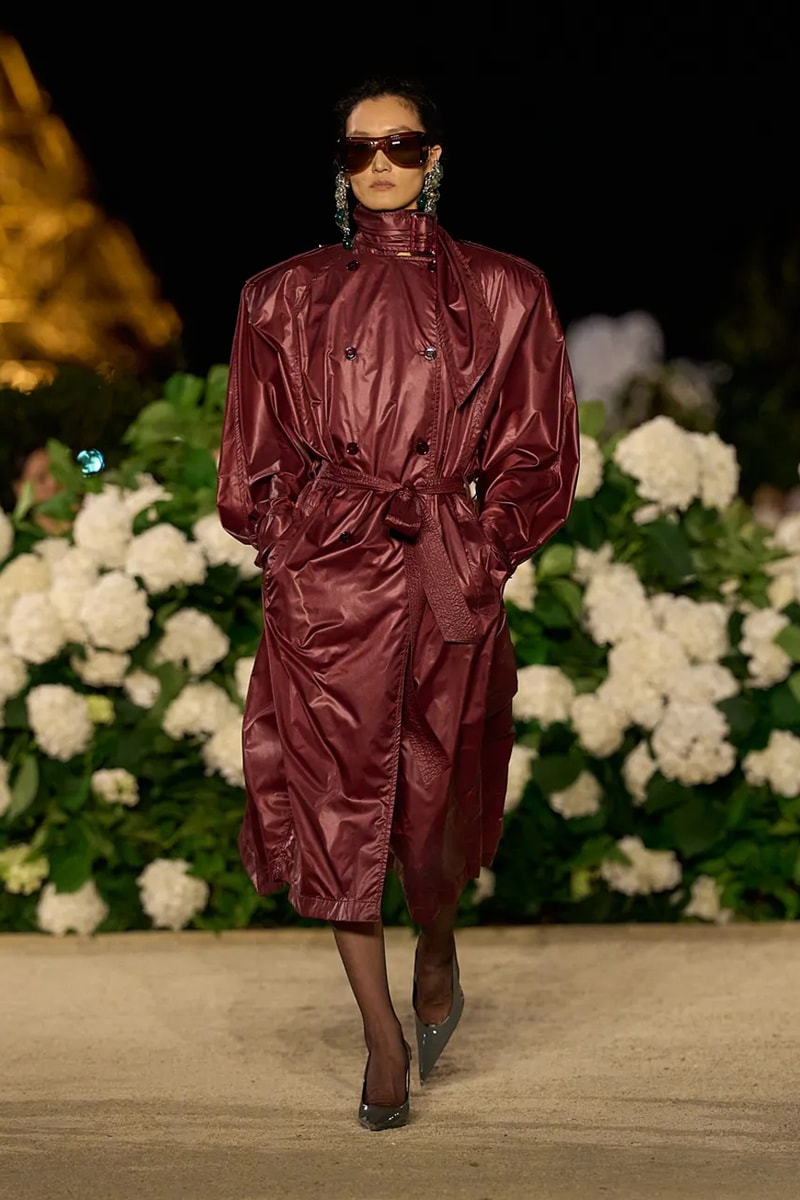 Saint Laurent SS26 Paris Fashion Week Collection spring summer 2026 chali xcx zoe kravitz hailey bieber eiffel tower anthony vaccarello