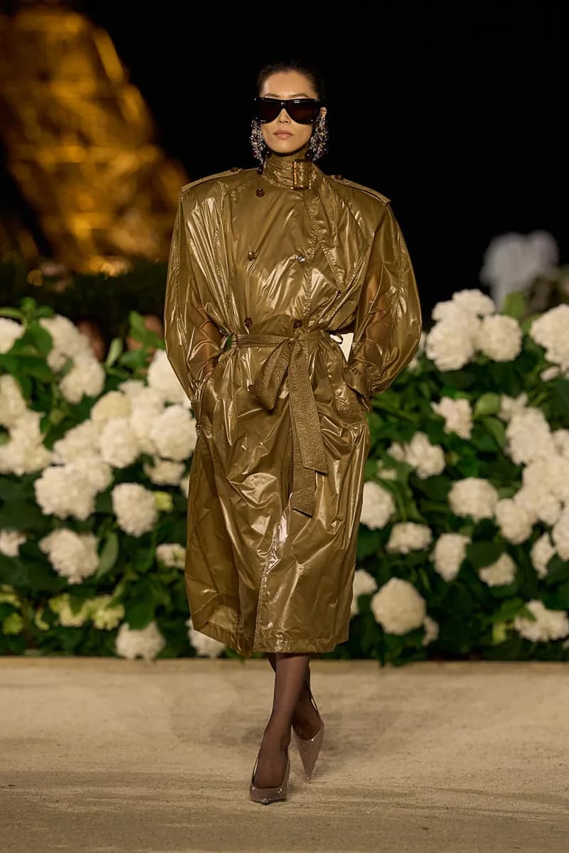 Saint Laurent SS26 Paris Fashion Week Collection spring summer 2026 chali xcx zoe kravitz hailey bieber eiffel tower anthony vaccarello