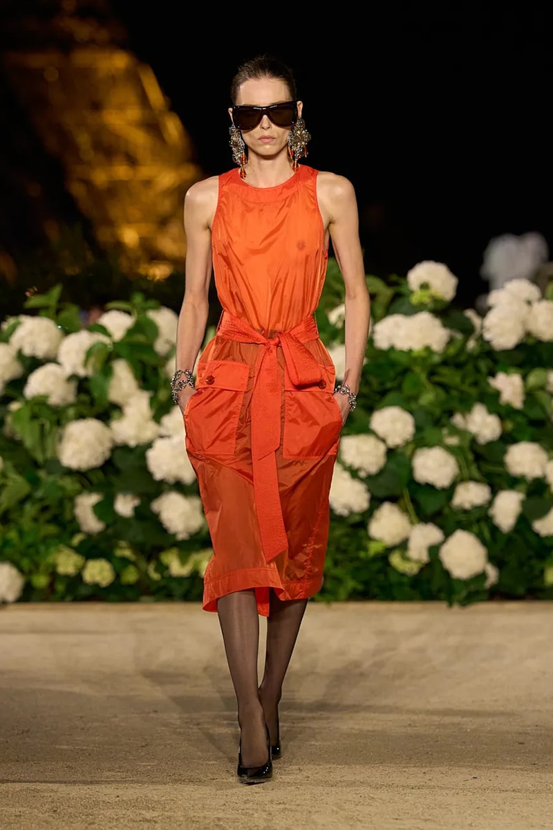 Saint Laurent SS26 Paris Fashion Week Collection spring summer 2026 chali xcx zoe kravitz hailey bieber eiffel tower anthony vaccarello