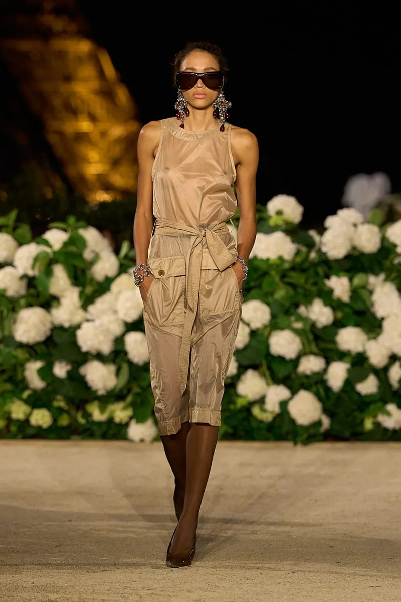 Saint Laurent SS26 Paris Fashion Week Collection spring summer 2026 chali xcx zoe kravitz hailey bieber eiffel tower anthony vaccarello