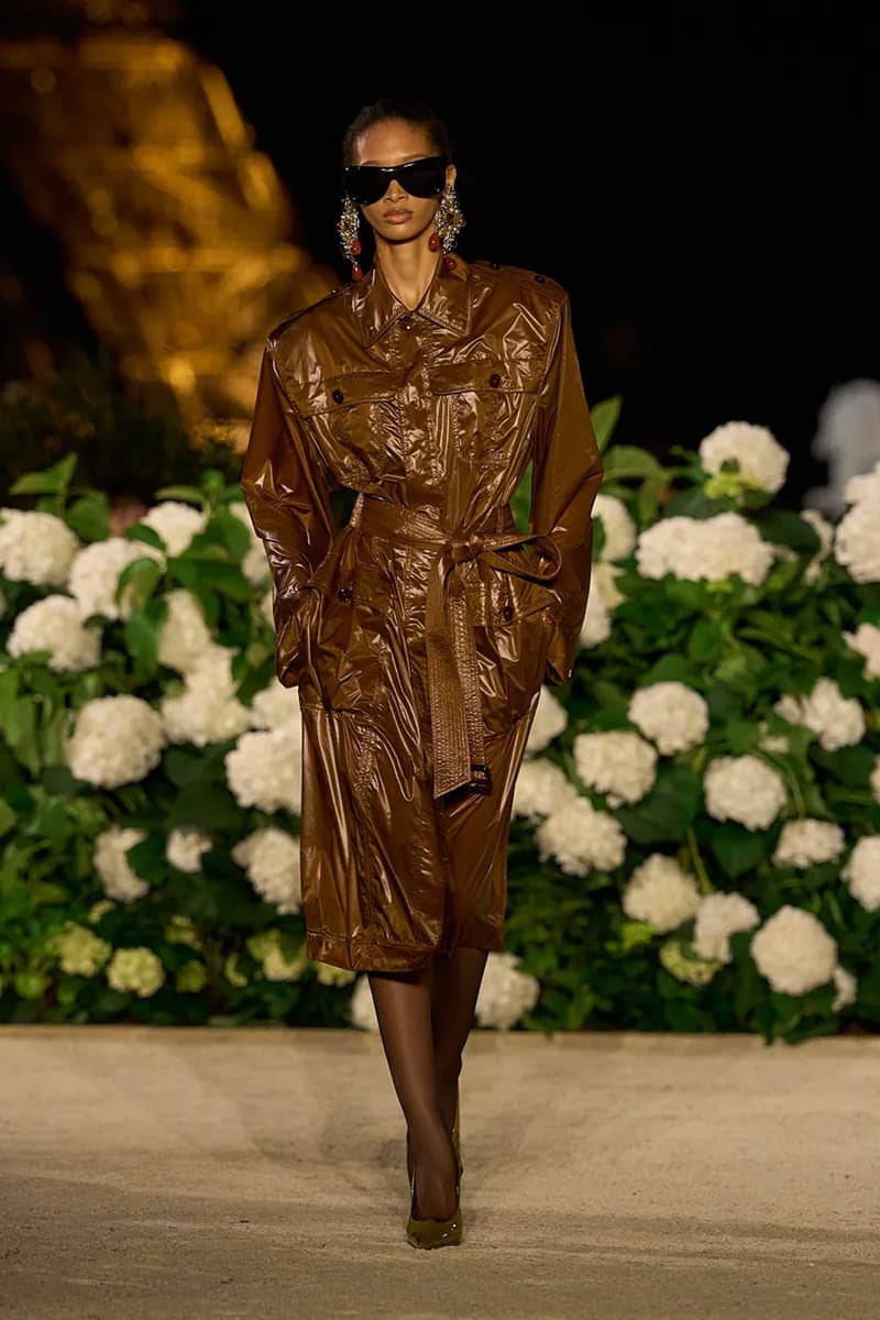 Saint Laurent SS26 Paris Fashion Week Collection spring summer 2026 chali xcx zoe kravitz hailey bieber eiffel tower anthony vaccarello