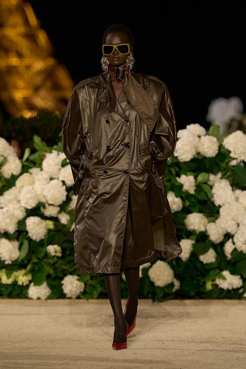 Saint Laurent SS26 Paris Fashion Week Collection spring summer 2026 chali xcx zoe kravitz hailey bieber eiffel tower anthony vaccarello