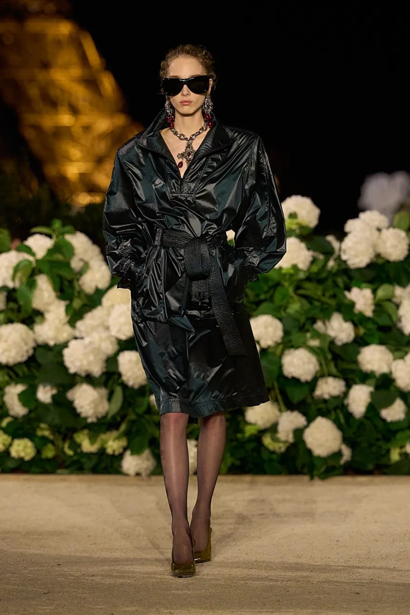 Saint Laurent SS26 Paris Fashion Week Collection spring summer 2026 chali xcx zoe kravitz hailey bieber eiffel tower anthony vaccarello