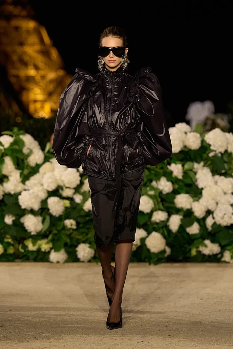Saint Laurent SS26 Paris Fashion Week Collection spring summer 2026 chali xcx zoe kravitz hailey bieber eiffel tower anthony vaccarello
