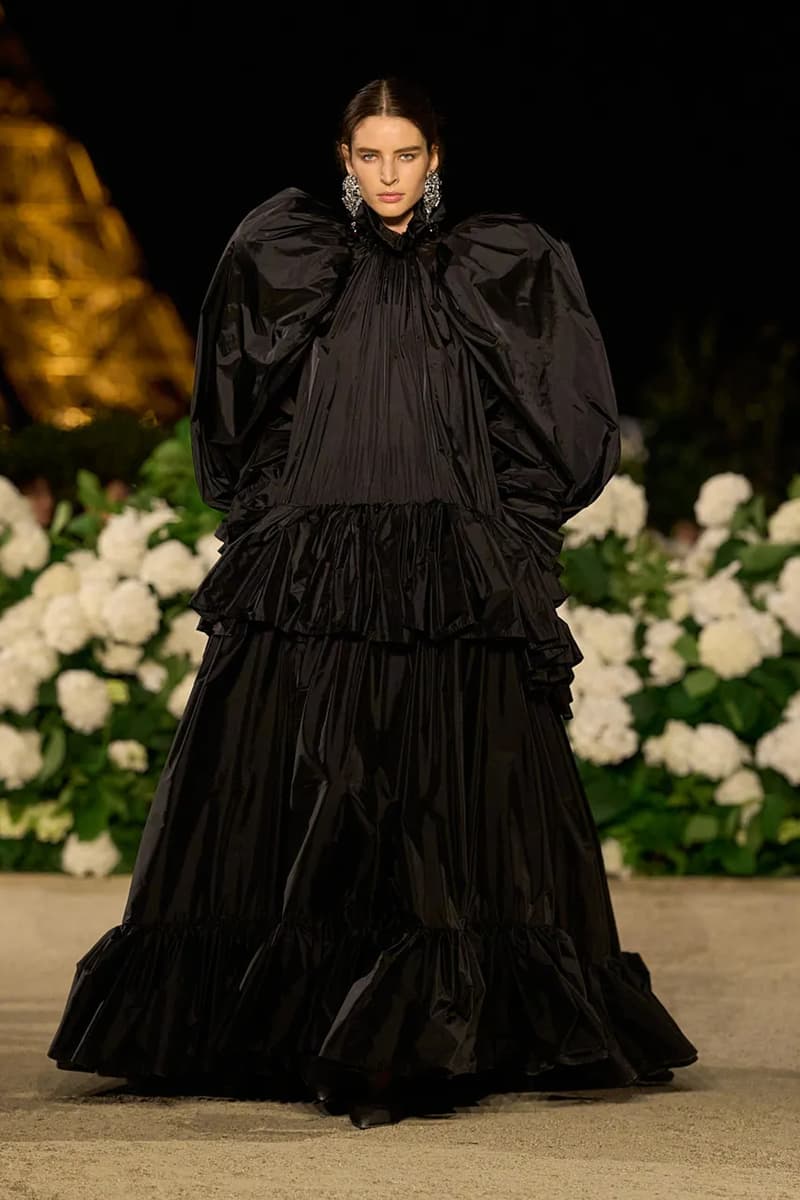 Saint Laurent SS26 Paris Fashion Week Collection spring summer 2026 chali xcx zoe kravitz hailey bieber eiffel tower anthony vaccarello