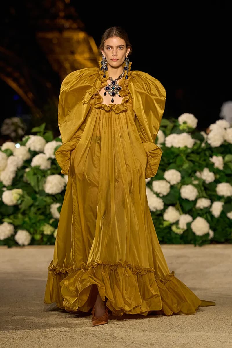 Saint Laurent SS26 Paris Fashion Week Collection spring summer 2026 chali xcx zoe kravitz hailey bieber eiffel tower anthony vaccarello