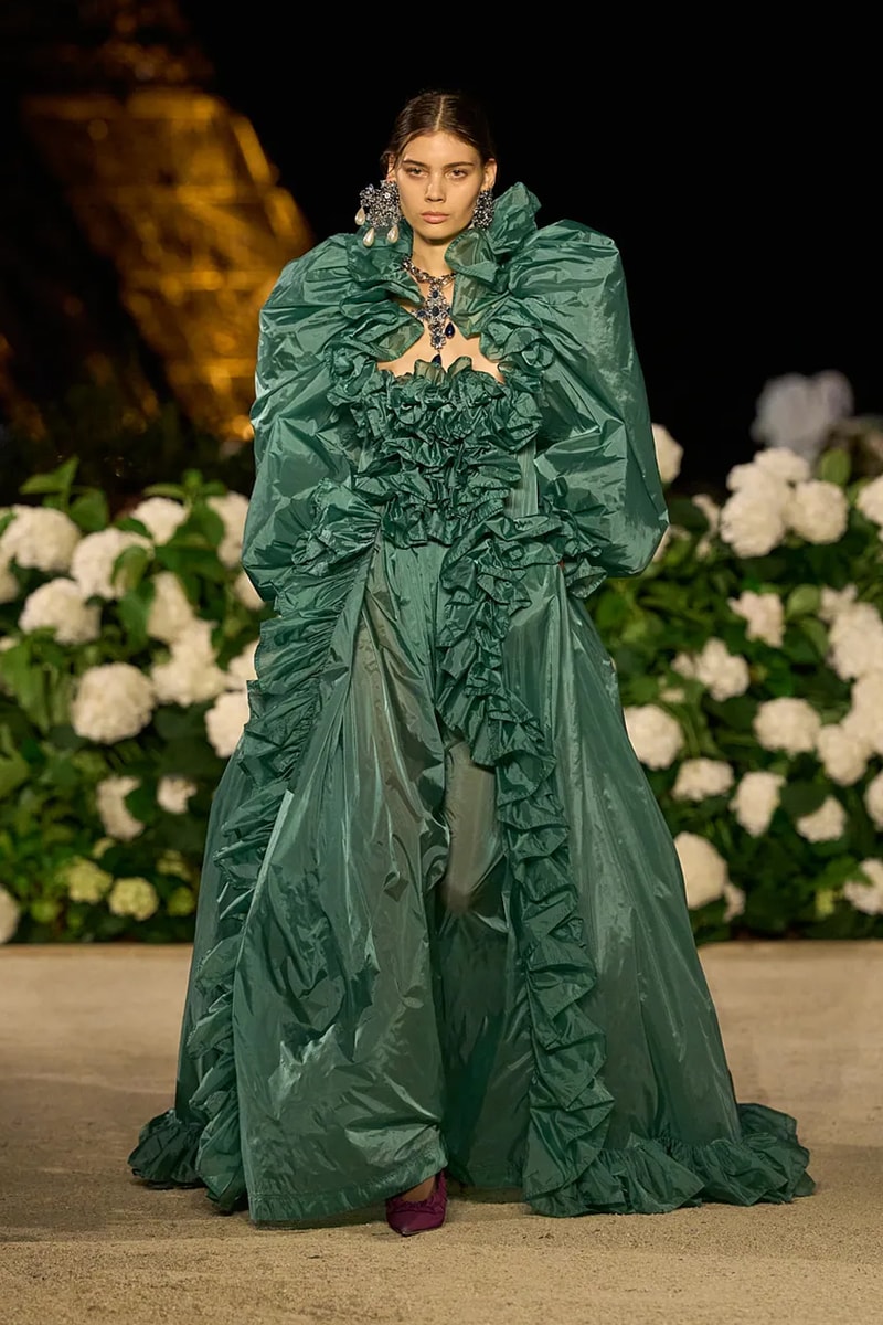 Saint Laurent SS26 Paris Fashion Week Collection spring summer 2026 chali xcx zoe kravitz hailey bieber eiffel tower anthony vaccarello