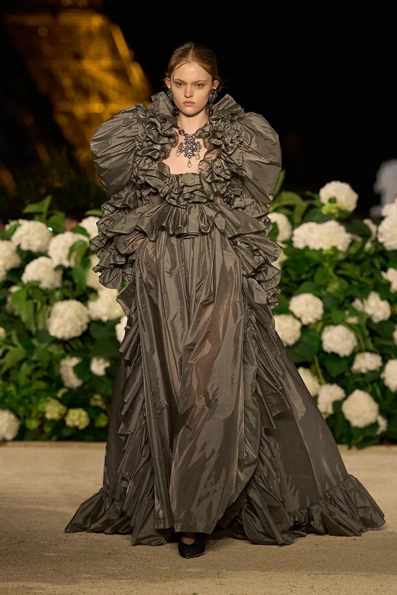 Saint Laurent SS26 Paris Fashion Week Collection spring summer 2026 chali xcx zoe kravitz hailey bieber eiffel tower anthony vaccarello