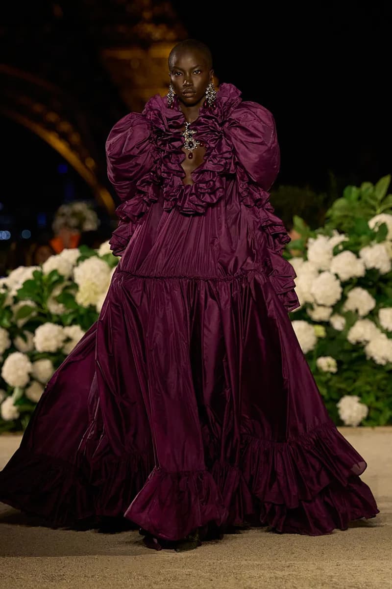 Saint Laurent SS26 Paris Fashion Week Collection spring summer 2026 chali xcx zoe kravitz hailey bieber eiffel tower anthony vaccarello