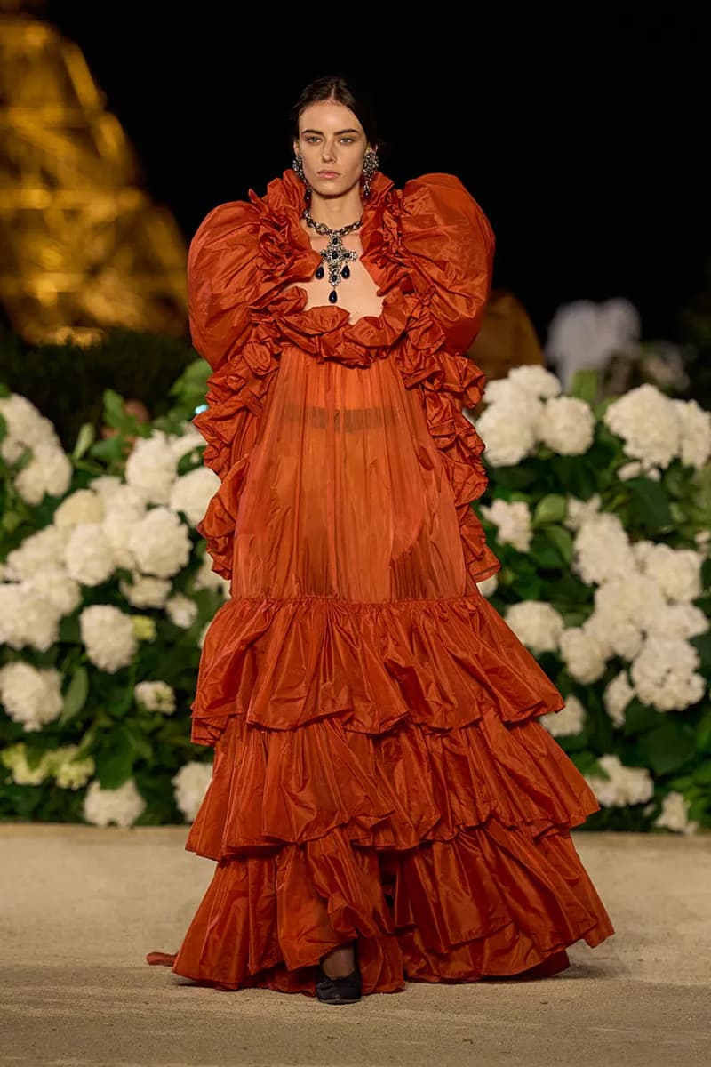 Saint Laurent SS26 Paris Fashion Week Collection spring summer 2026 chali xcx zoe kravitz hailey bieber eiffel tower anthony vaccarello