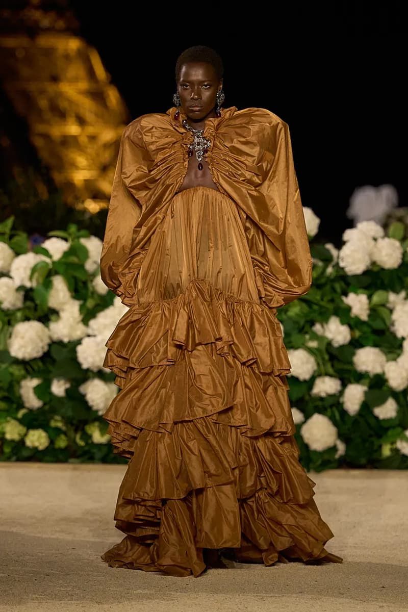 Saint Laurent SS26 Paris Fashion Week Collection spring summer 2026 chali xcx zoe kravitz hailey bieber eiffel tower anthony vaccarello