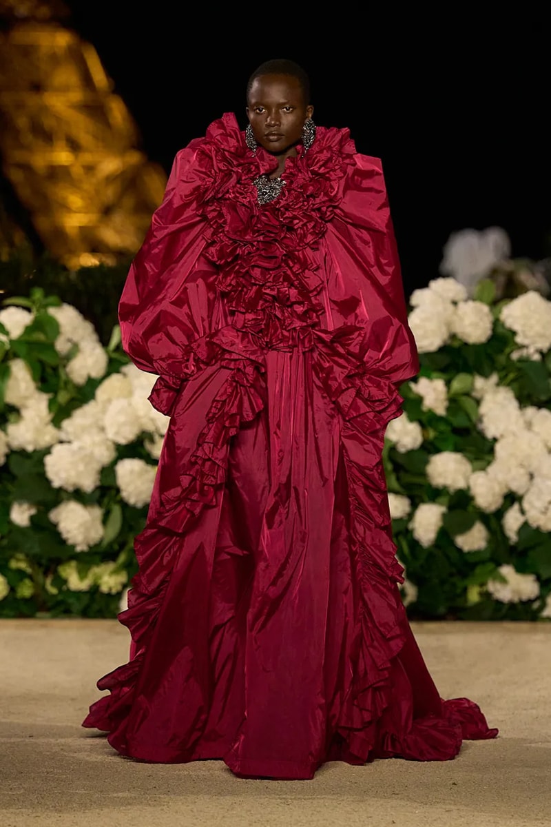 Saint Laurent SS26 Paris Fashion Week Collection spring summer 2026 chali xcx zoe kravitz hailey bieber eiffel tower anthony vaccarello