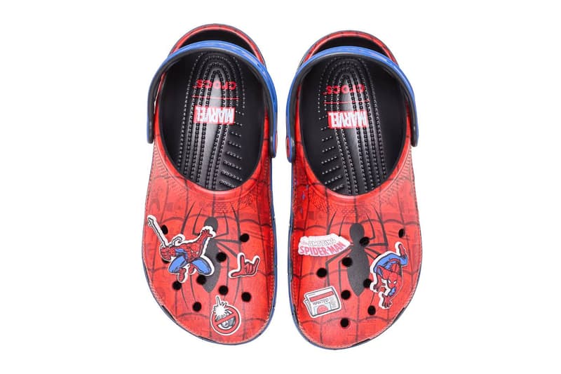 marvels spider man crocs classic clog 211489-90H 211408-90H release info