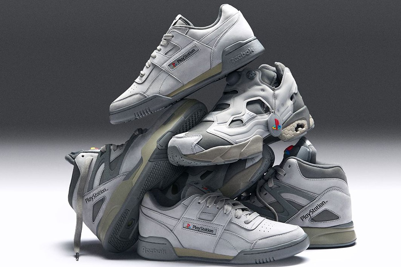 Sony and Reebok Join Forces to Celebrate PlayStation's 30th Anniversary With New Collab Pack reebok workout plus pump omni zone ii instapump fury 94