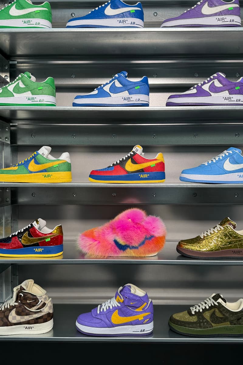 Step Inside 'Virgil Abloh: The Codes' grand palais exhibit closer look colette collaboration v art l'art d'automobile babylon collab drop pyrex art prototype archive 