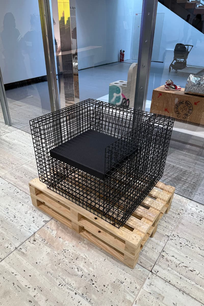 Step Inside 'Virgil Abloh: The Codes' grand palais exhibit closer look colette collaboration v art l'art d'automobile babylon collab drop pyrex art prototype archive 