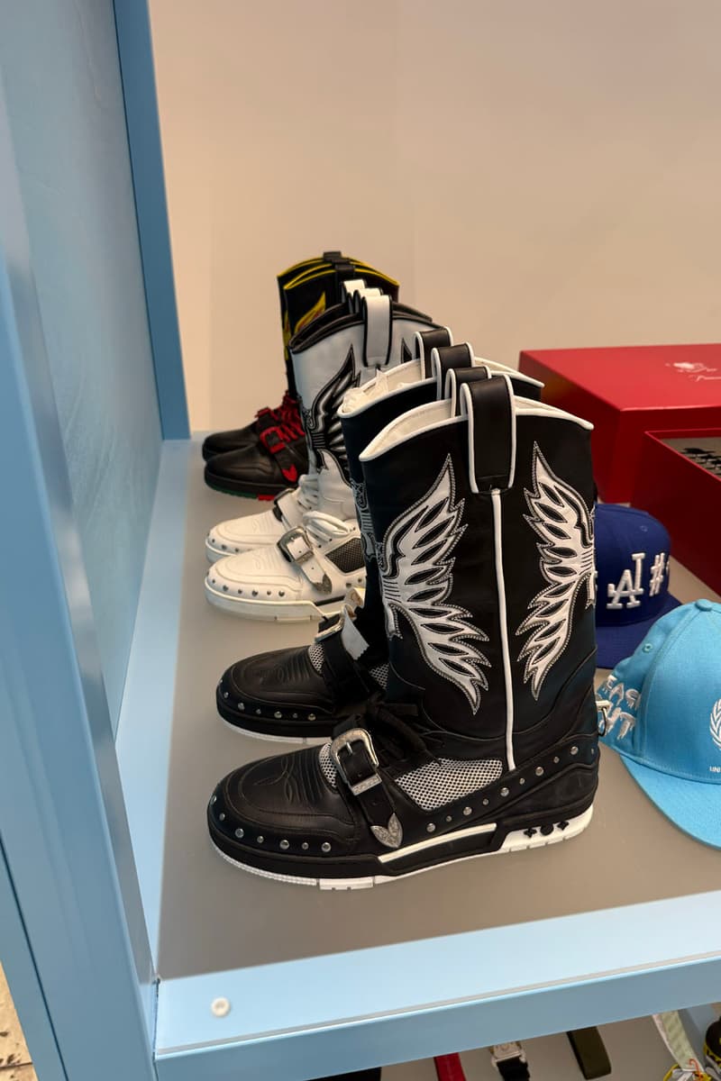 Step Inside 'Virgil Abloh: The Codes' grand palais exhibit closer look colette collaboration v art l'art d'automobile babylon collab drop pyrex art prototype archive 