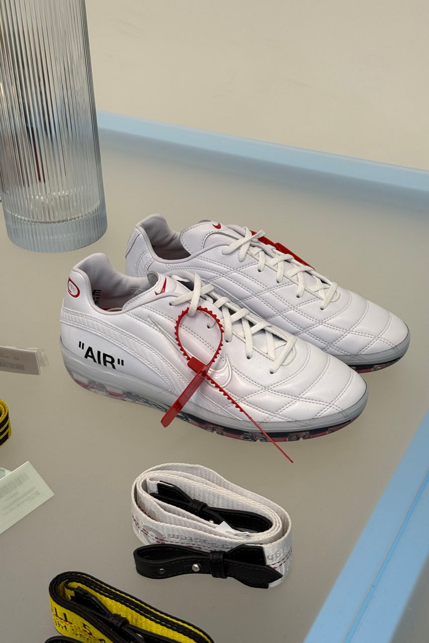 Step Inside 'Virgil Abloh: The Codes' grand palais exhibit closer look colette collaboration v art l'art d'automobile babylon collab drop pyrex art prototype archive 