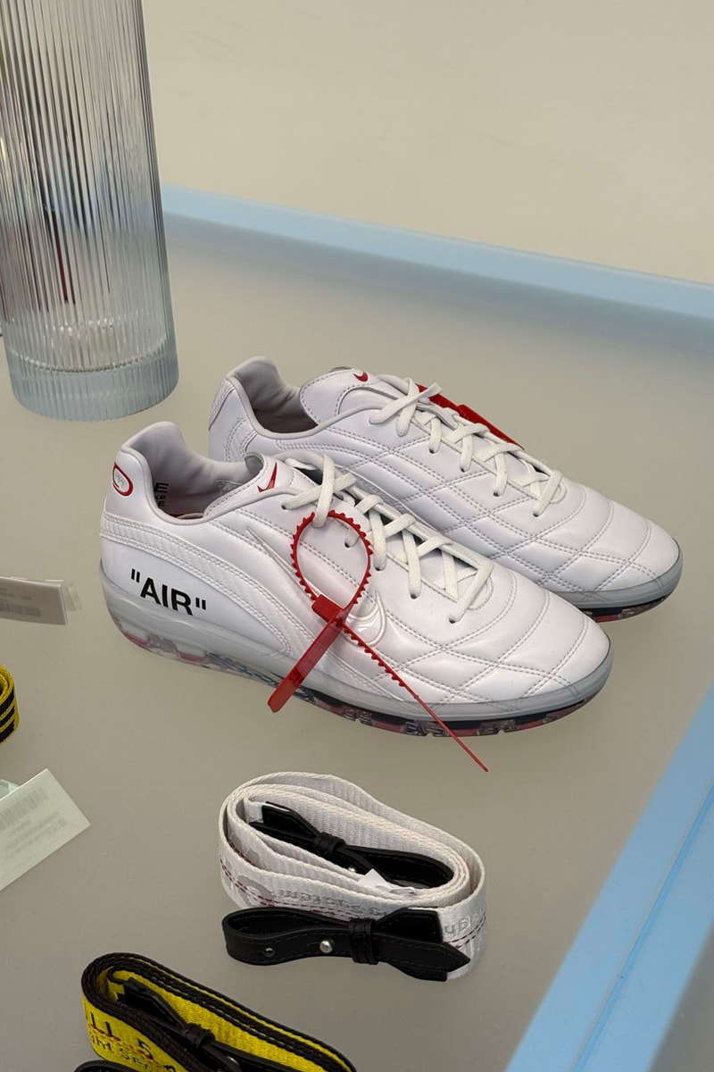 Step Inside 'Virgil Abloh: The Codes' grand palais exhibit closer look colette collaboration v art l'art d'automobile babylon collab drop pyrex art prototype archive 