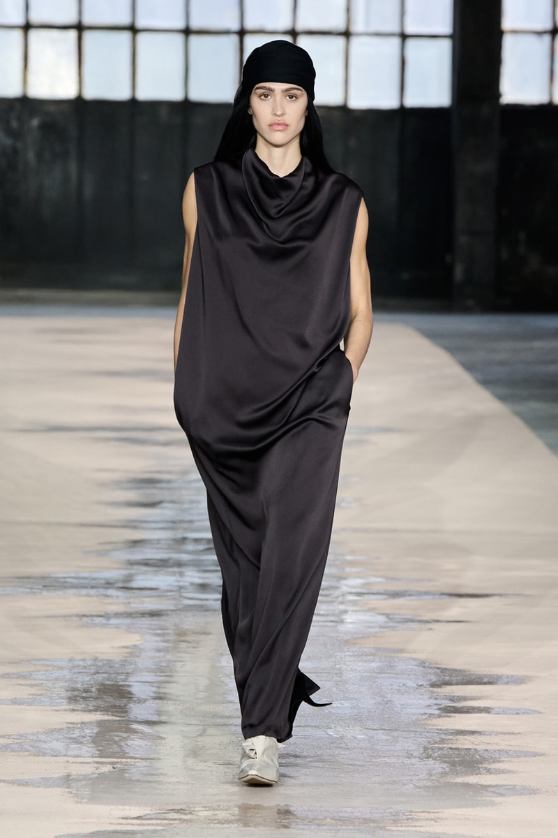 boss marco falconi spring/summer 2026 milan fashion week tailoring boris acket artists paradox contrasts leather double pleated suits dresses shorts italian wool