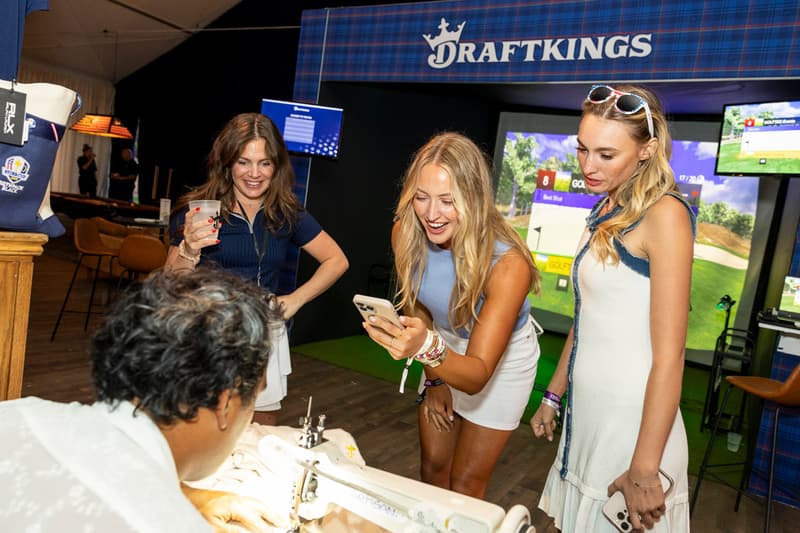 DraftKings Ryder Cup Activation Hypegolf Trophy Room VIP  Grif Pippen Jake Adams Golf In Your State Bob Does Sports 