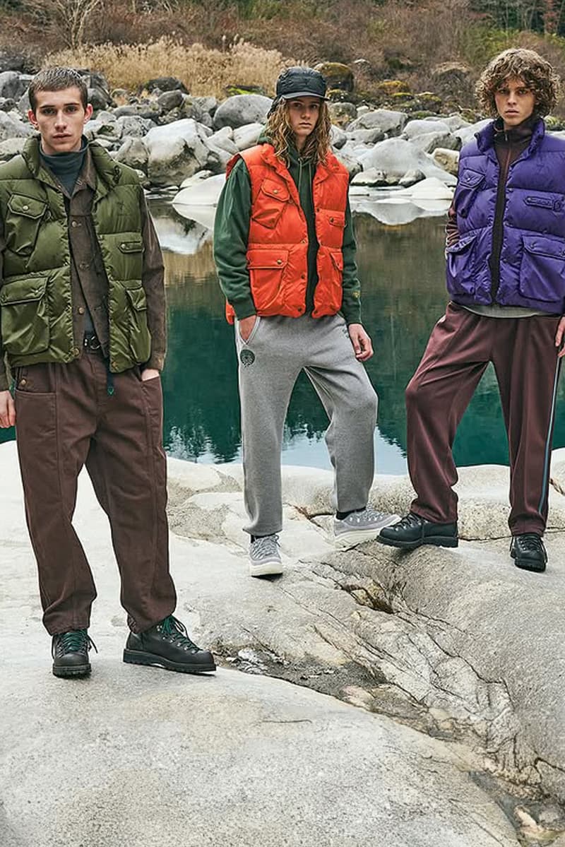 Nanga Taps SUBU, South2 West8 on Functional Outerwear Drop collab release info collection capsule fishing japan down jacket shoe footwear vest