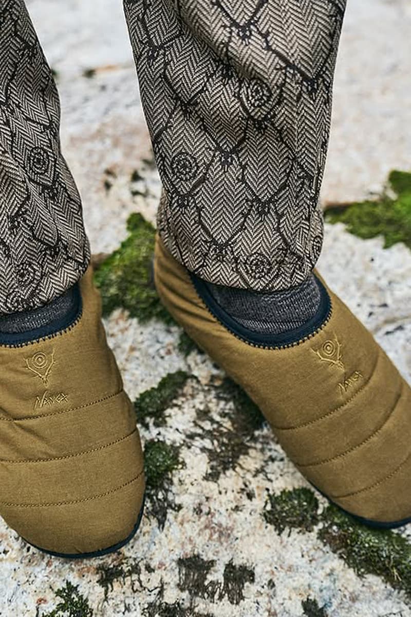 Nanga Taps SUBU, South2 West8 on Functional Outerwear Drop collab release info collection capsule fishing japan down jacket shoe footwear vest