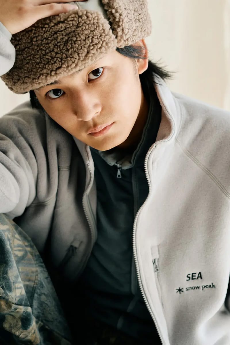 WIND AND SEA × Snow Peak BOA FLEECE CAP WIND AND SEA snow peak BOA