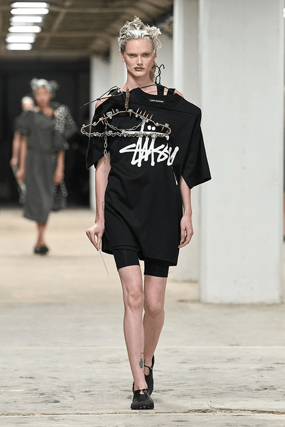 Junya Watanabe Spring Summer 2026 Paris Fashion Week womenswear runway show Stüssy collaboration