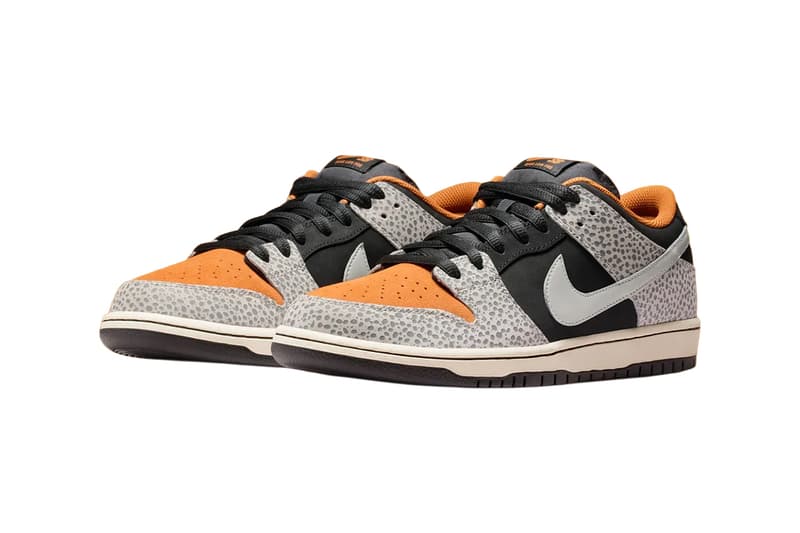 Nike SB Dunk Low Cobblestone FZ1233-001 Release Info elephant print orange black sail Cobblestone/Black-Monarch-Cobblestone sneakers shoes low top