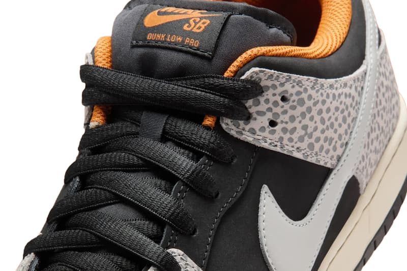 Nike SB Dunk Low Cobblestone FZ1233-001 Release Info elephant print orange black sail Cobblestone/Black-Monarch-Cobblestone sneakers shoes low top