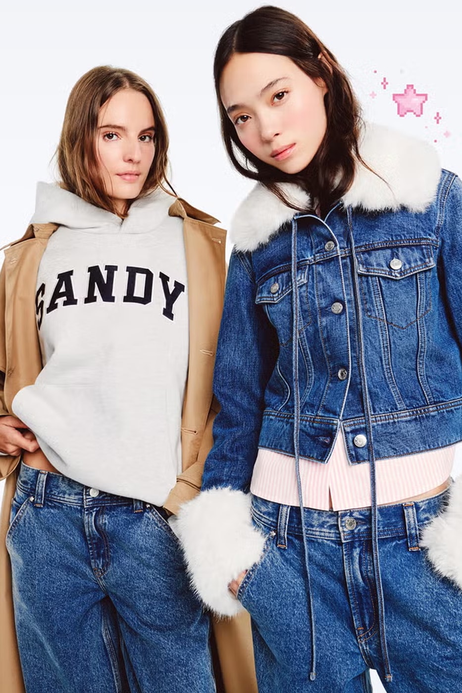Gap Reveals Sandy Liang Collaborative Capsule collaboration american brand denim jeans crewneck sweaters varsity