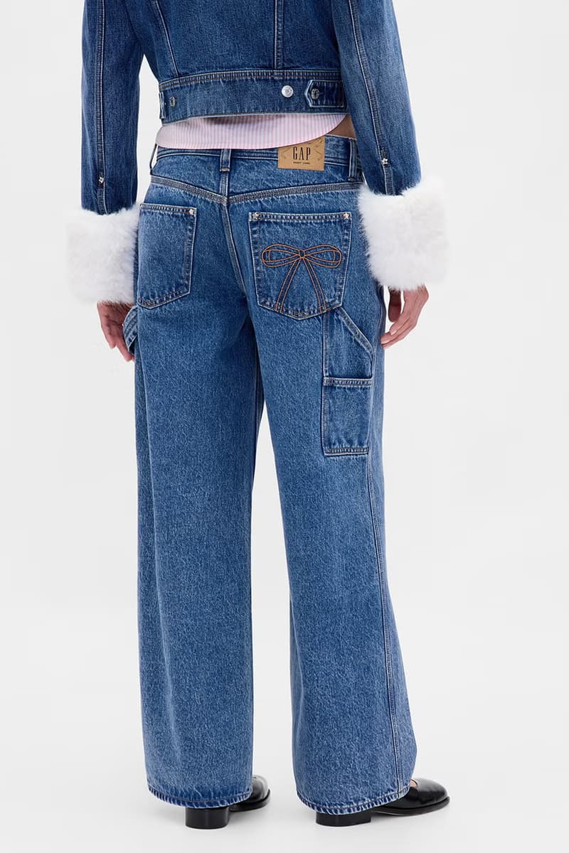 Gap Reveals Sandy Liang Collaborative Capsule collaboration american brand denim jeans crewneck sweaters varsity