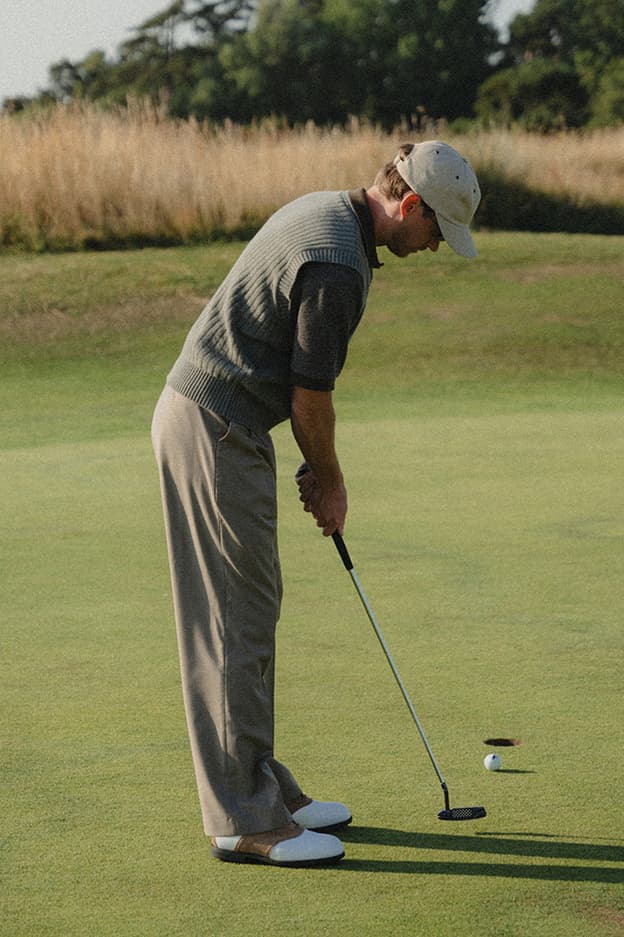 late nine golf apparel brand profile introduction collection sweden minimal scandinavian style polo pants trouser vest sweater knitwear hat