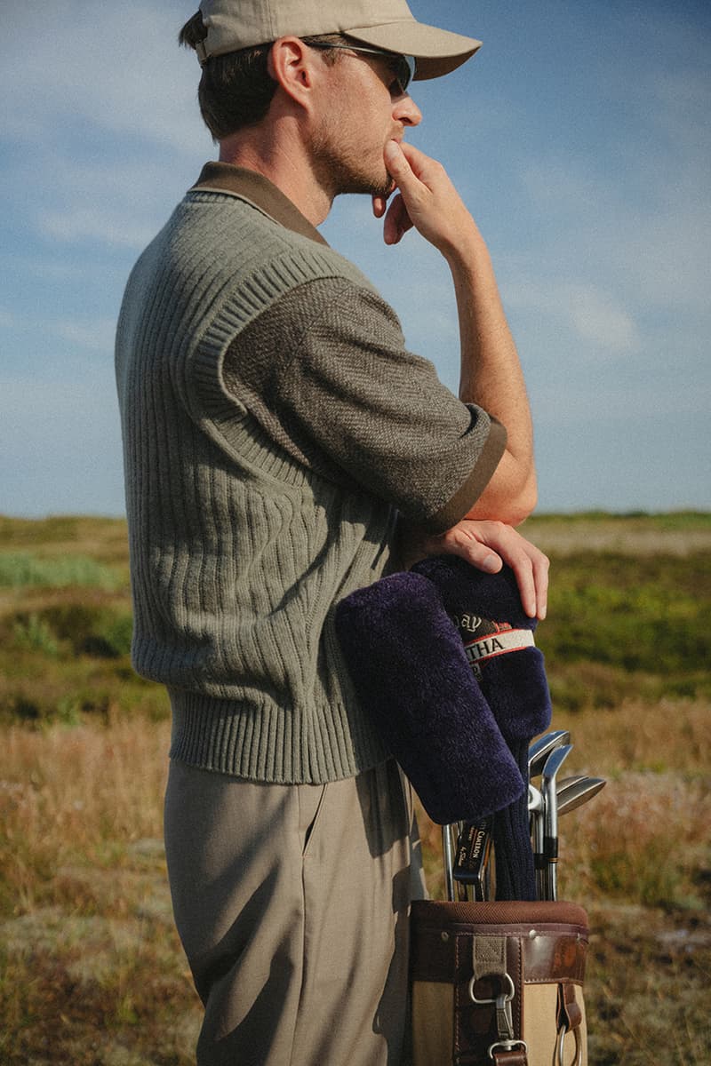 late nine golf apparel brand profile introduction collection sweden minimal scandinavian style polo pants trouser vest sweater knitwear hat