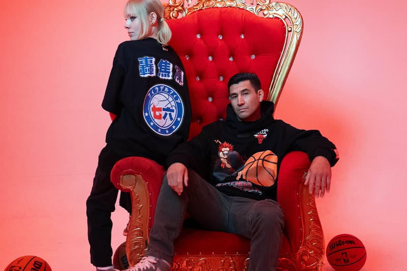 'My Hero Academia' and the NBA Team Up for Second Collaboration Collection Izuku Midoriya - Boston Celtics  Katsuki Bakugo - New York Knicks  Ochaco Uraraka - Miami Heat  Shoto Todoroki - Philadelphia 76ers  Eijiro Kirishima - Chicago Bulls  Endeavor - Golden State Warriors  Mirko - Los Angeles Lakers nbalab hyperfly crunchyroll