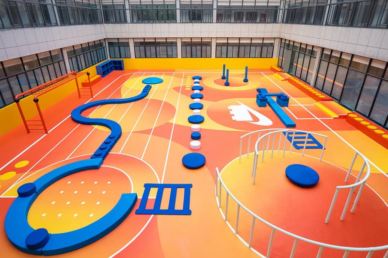 Nike and LEGO Remake Shanghai Playground with Modular Design baoshan no. 2 central primary ola shanghai design revolutionary sports movement collaboration