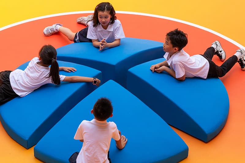 Nike and LEGO Remake Shanghai Playground with Modular Design baoshan no. 2 central primary ola shanghai design revolutionary sports movement collaboration