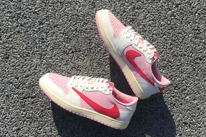 travis scott air force 1 pink laces